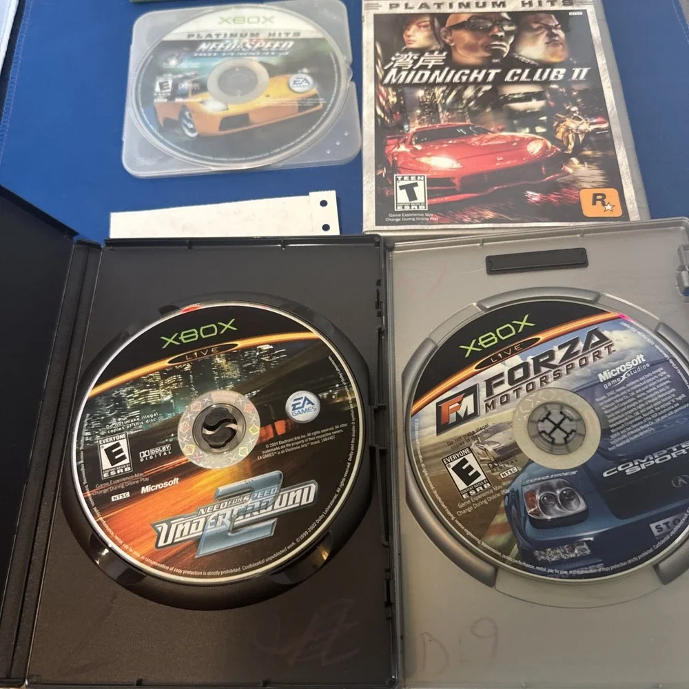 Xbox Car Racing Game Bundle Need For Speed Forza Midnight Club Corvette 6 Games